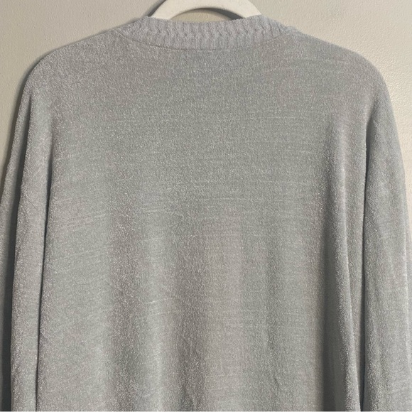 Barefoot Dreams Dew Drop CozyChic Ultra Lite Chevron Placket Cardigan Medium - Picture 11 of 16